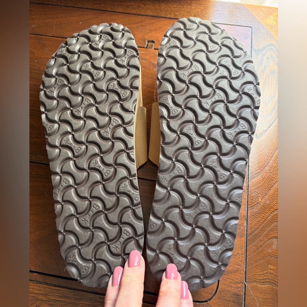 Birkenstock Women's Cream Cork Platform Sandals - Picture 6 of 9